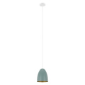 Eglo One Light Pendant W/ Pastel Dark Green Exterior Finish And Gold Interi 204083A